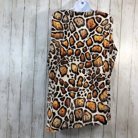 PETER NYGÅRD Sleeveless Animal Print + Medallion Jersey Angle Blouse XL - Picture 4 of 8